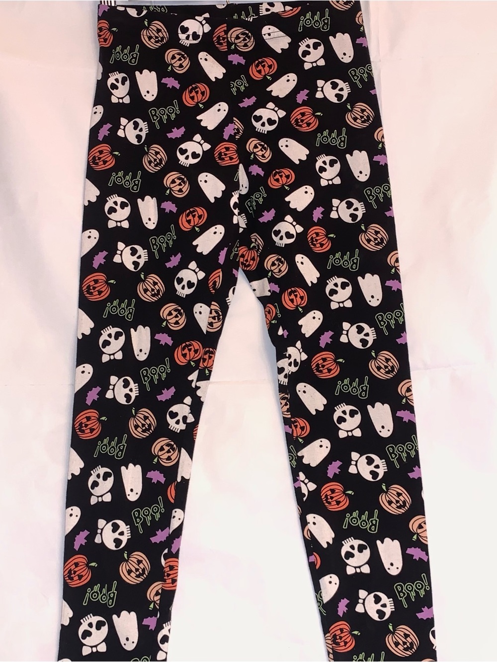 Celebrate! Halloween Icon Print Girls Leggings Size Large (10-12)